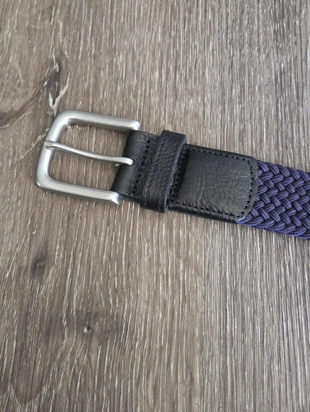Trafalgar Riverside Solid Stretch Navy Weave Belt - 46.5